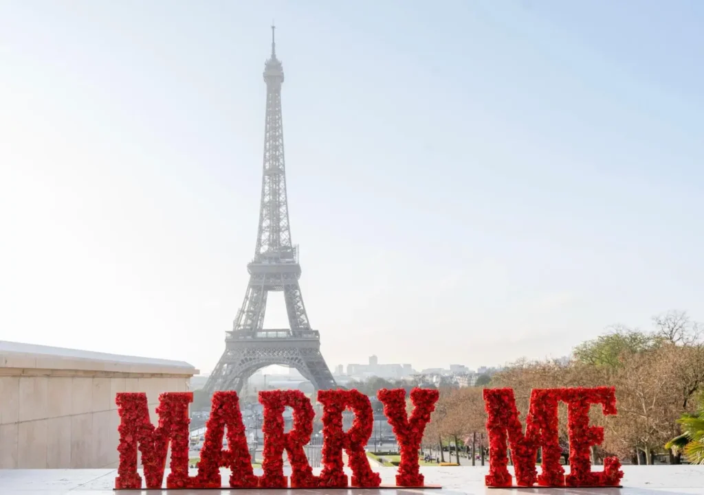 Eiffel Tower with text